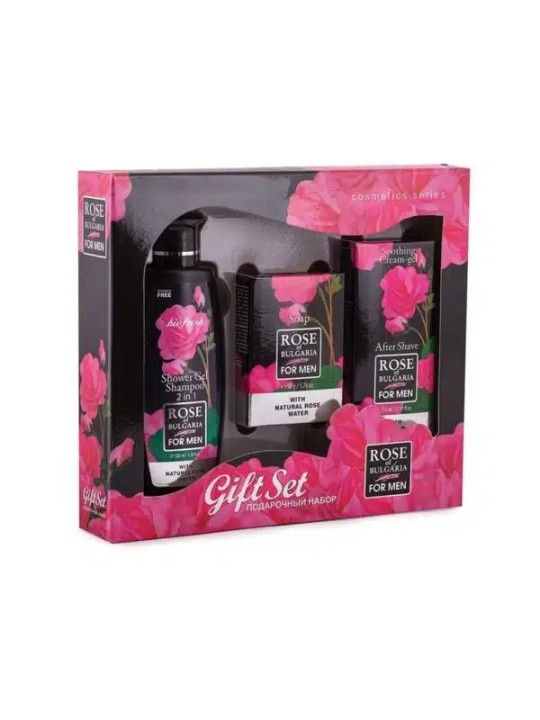 Set Cadou de Barbati Rose of Bulgaria – ingrijire Completa cu Aroma Masculina