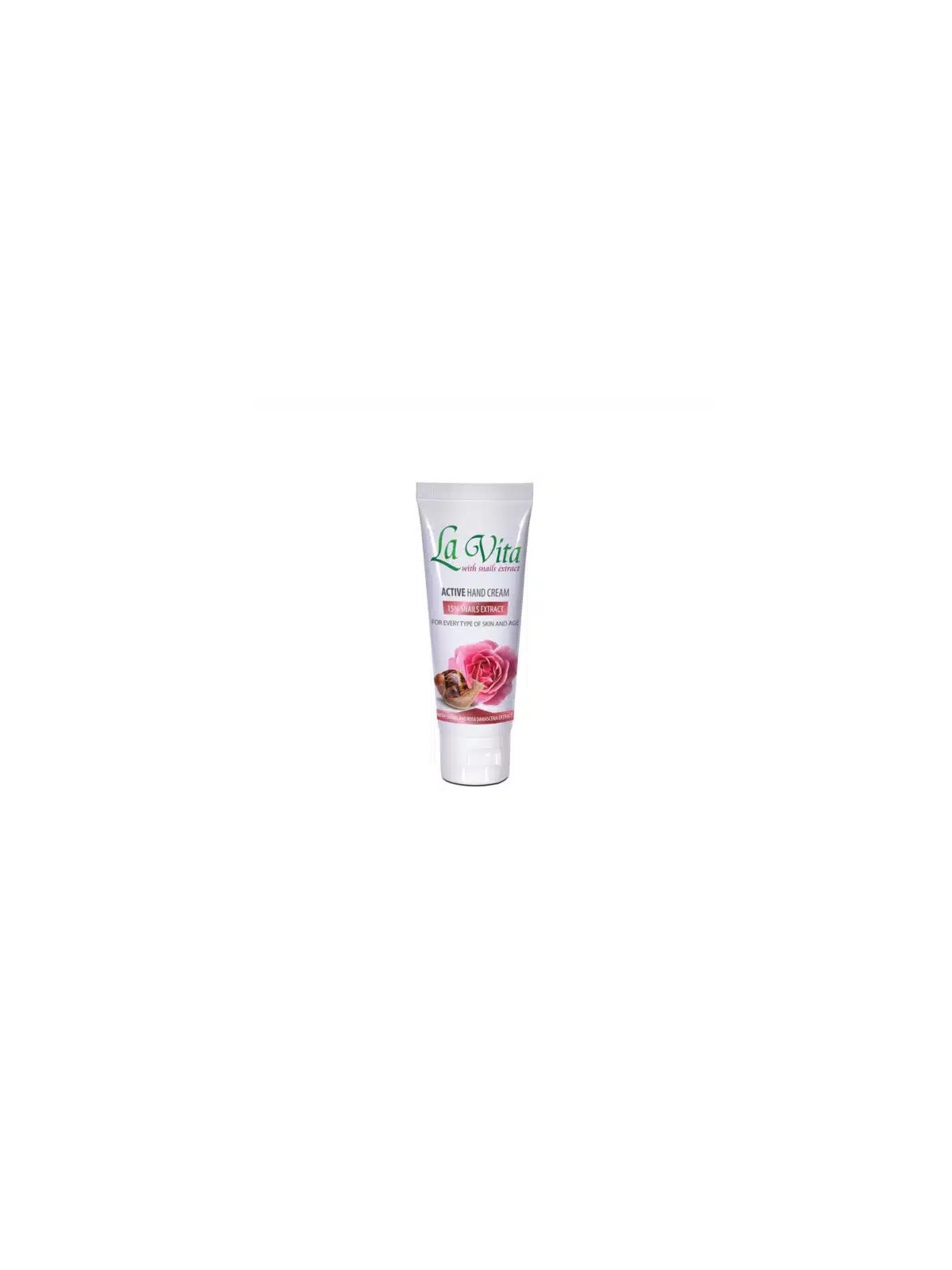 Cremă pentru Mâini La Vita cu Extract de Melc și Ulei de Trandafir, 75ml