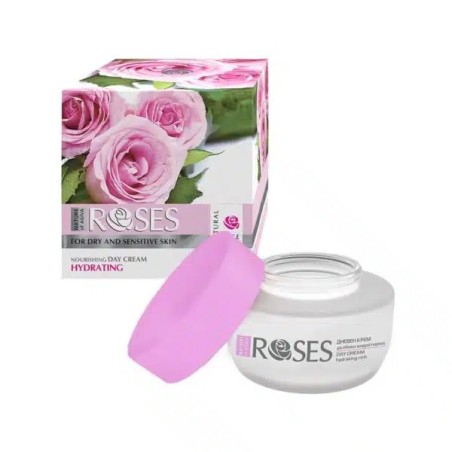 Cremă de Zi Hidratantă cu Apă de Trandafir Naturală – 50 ml