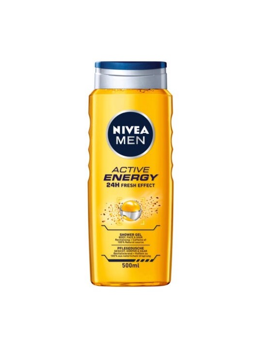 NIVEA GEL DUS 500ML MEN ACTIVE ENERGY 24H FRESH EFFECT